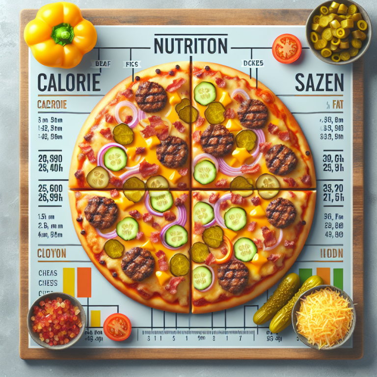 Papa Johnʼs Cheeseburger Pizza Nutrition