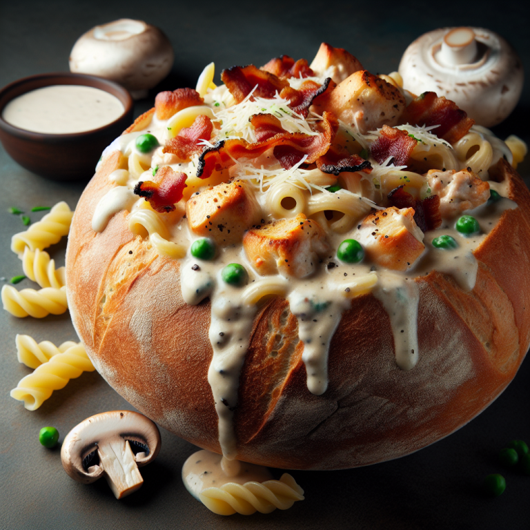 Chicken Carbonara DominoʼS Bread Bowl