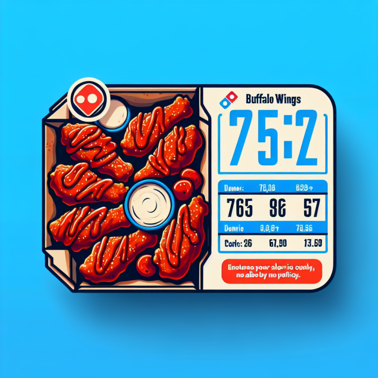 Dominoʼs Buffalo Wings Calories