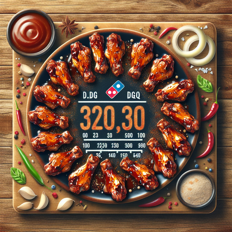 Dominoʼs Wings Calories Bbq