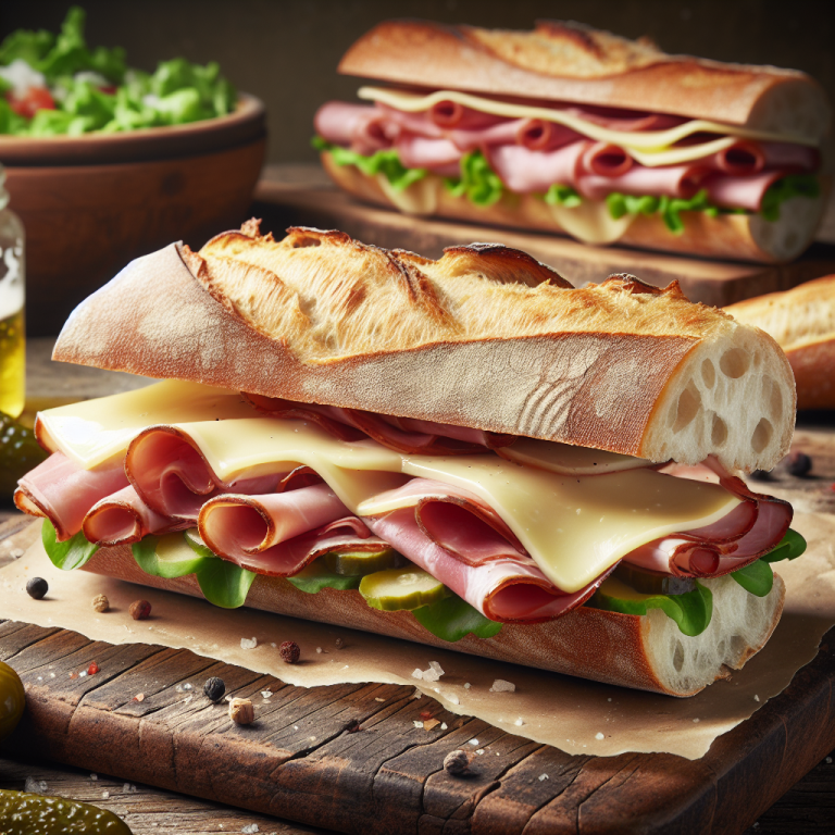 Panera Bread Black Forest Ham & Gouda Melt On Baguette