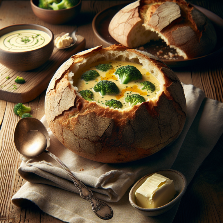 Panera Bread Broccoli Cheddar Bread Bowl