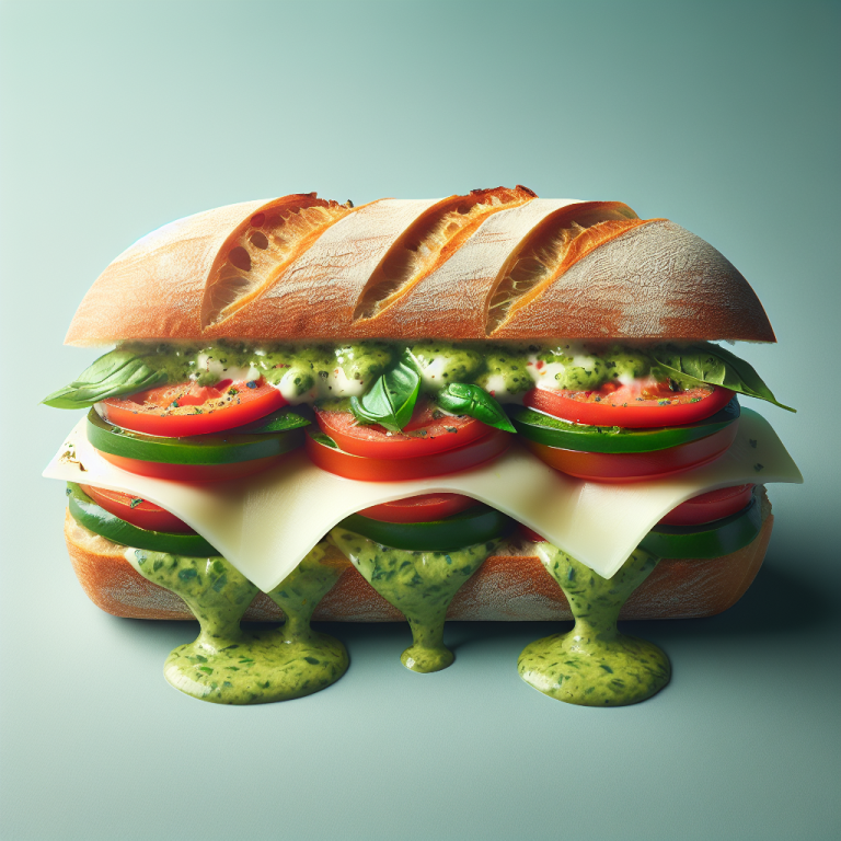 Panera Bread Green Goddess Caprese Melt On Baguette