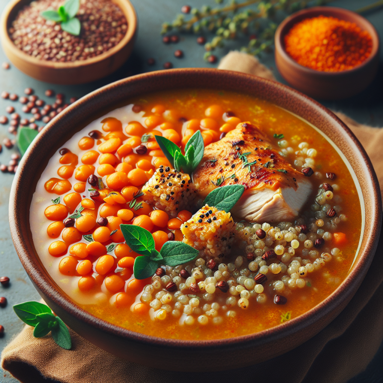 Panera Bread Lentil Quinoa Broth Bowl With Chicken