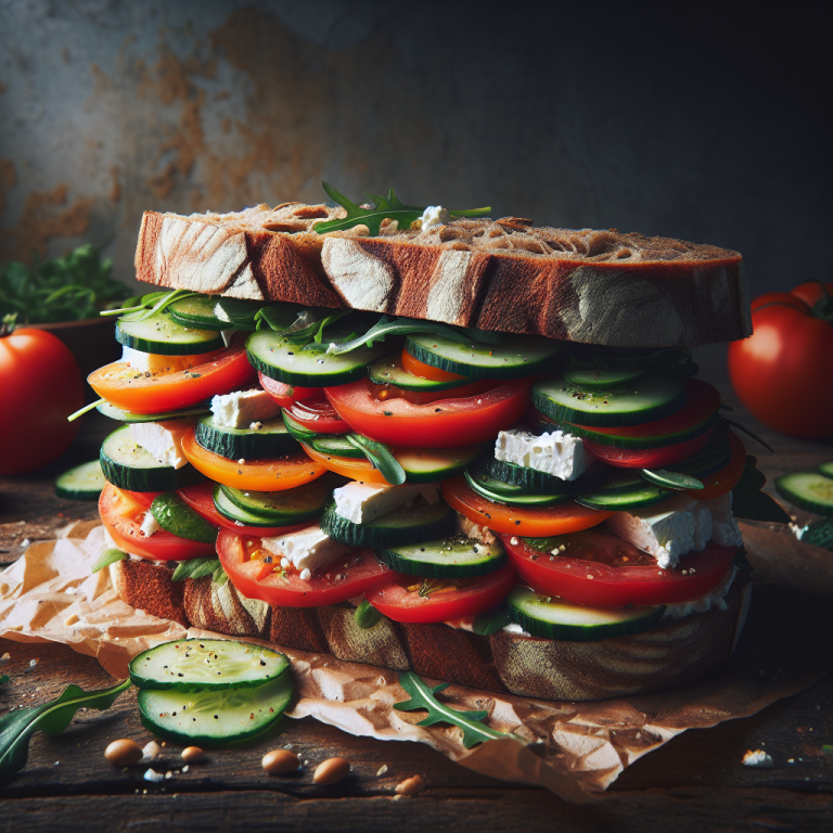 Panera Bread Mediterranean Veggie Sandwich