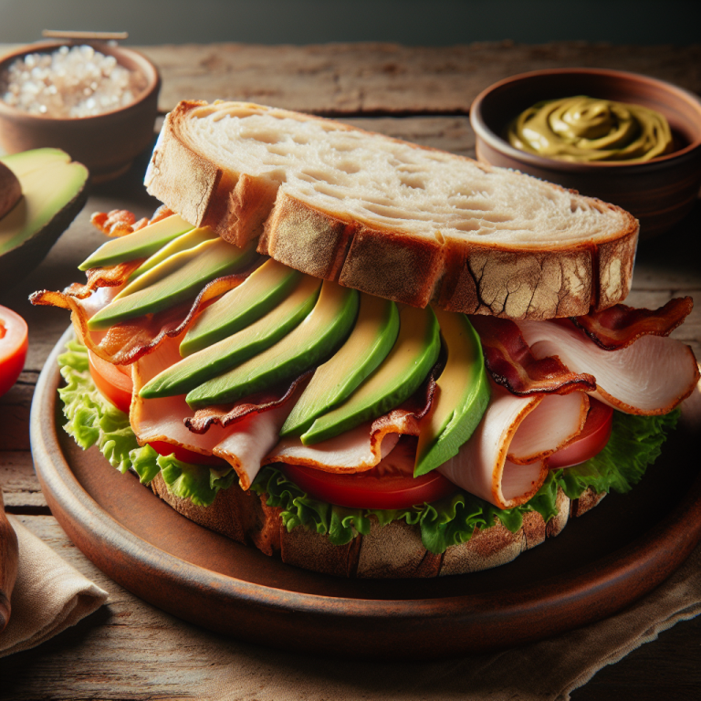 Panera Bread Roasted Turkey & Avocado Blt On Country Rustic Sourdough