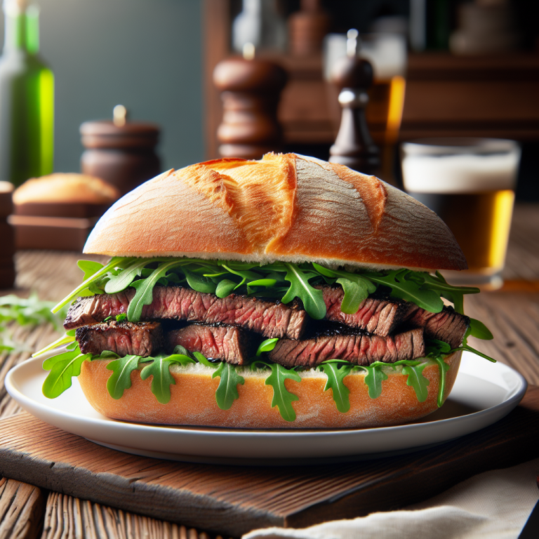 Panera Bread Steak And Arugula Sandwich