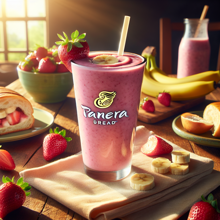 Panera Bread Strawberry Banana Smoothie